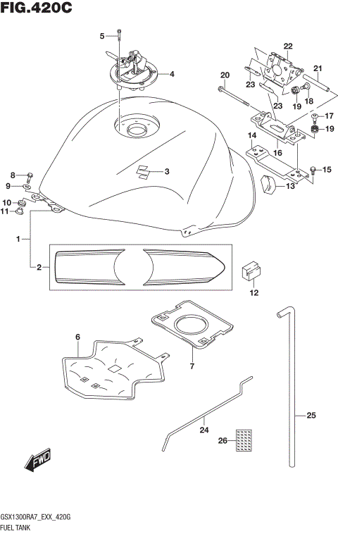 FUEL TANK (GSX1300RAL7 E33)
