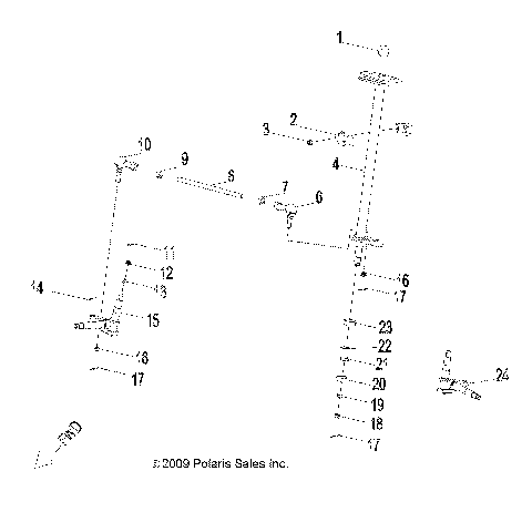 STEERING, STEERING POST and TIE ROD ASM. - A10KA05FA/FB/FD (49ATVSTEERING10OUT50)