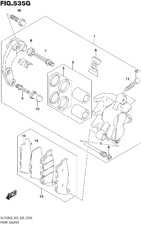 FRONT CALIPER (VL1500TL8 E33)