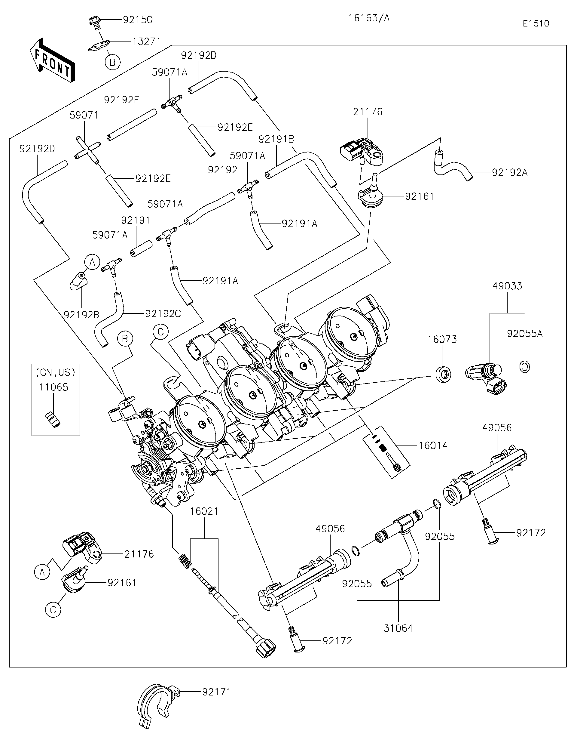 2021 Kawasaki NINJA ZX-6R Throttle Motorcycles Parts Finder