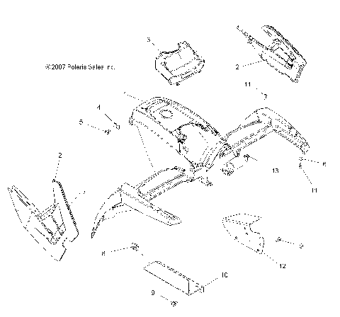 BODY, FRONT CAB and SIDE PANELS - A10MH50AJ/AX/AZ (49ATVCAB08SP500)