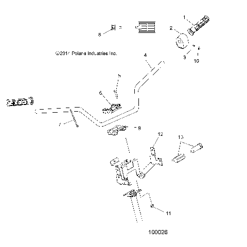 STEERING, HANDLEBAR and CONTROLS - A17SHD57A9/AG/E57AS/E57AL (100026)