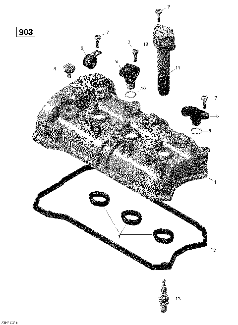 01- Valve Cover - 900-900 HO ACE