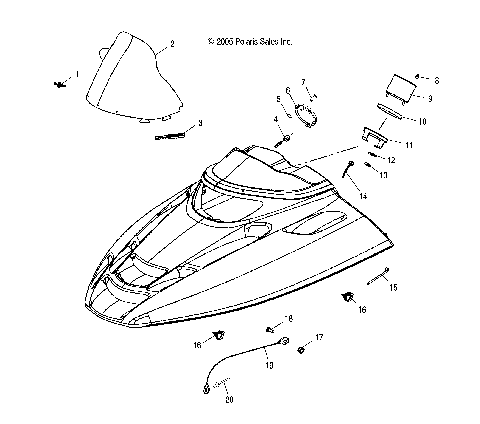 HOOD/WINDSHIELD - S07NT3AS/AE (4997299729A11)