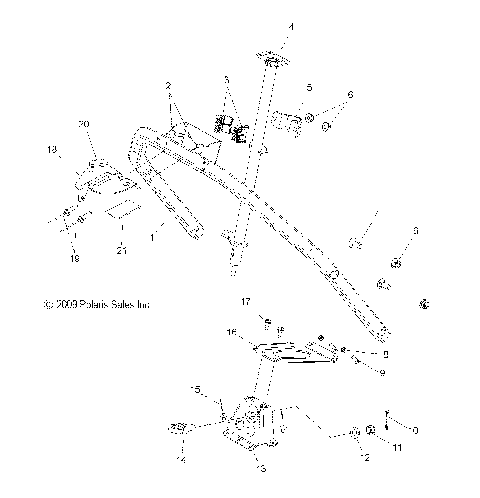 STEERING, STEERING POST ASM. and STEERING HOOP - S10PU6KSL/KEL (49SNOWSTEERINGPOST10600WIDE)