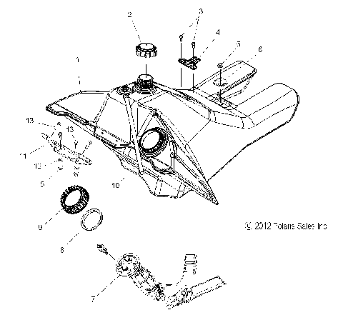 FUEL SYSTEM, FUEL TANK ASM. - S14BS6GSA/GSL/GEL (49SNOWFUEL13600LE)