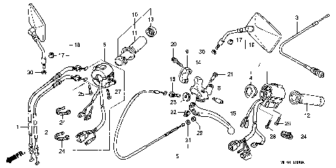 HANDLE LEVER@SWITCH@CABLE