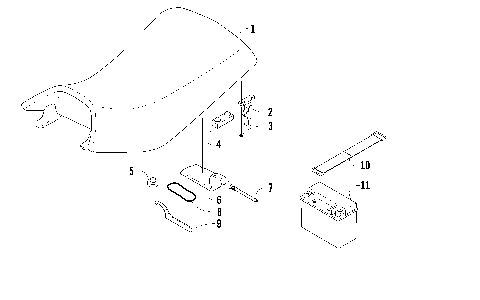 SEAT, BATTERY, AND TOOL KIT ASSEMBLIES [90969]