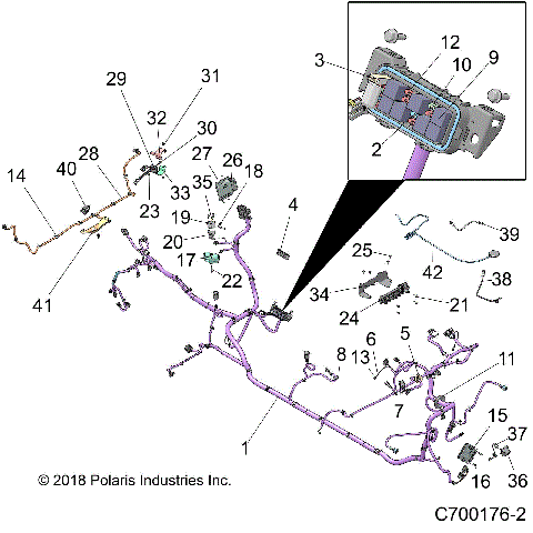 ELECTRICAL, WIRE HARNESS - R19RHK99AK/BK (C700176-2)