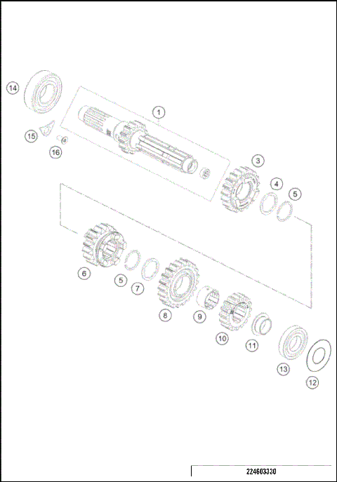 TRANSMISSION I - MAIN SHAFT