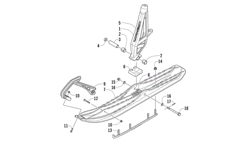 SKI AND SPINDLE ASSEMBLY
