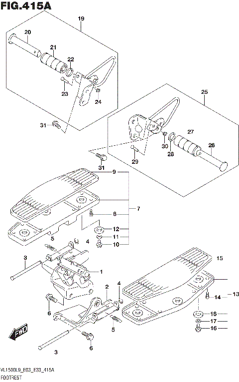 FOOTREST (VL1500BL9 E03)