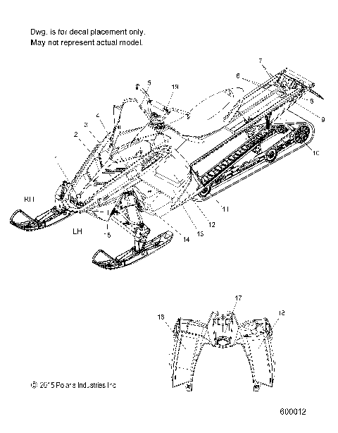 BODY, DECAL, BLACK SIDE PANEL - S16CW8 (600012)