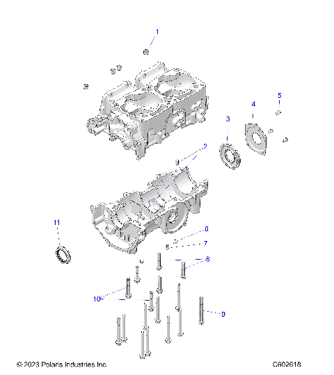 ENGINE, CRANKCASE - S24MDX6DSA/6DEA (C602618)