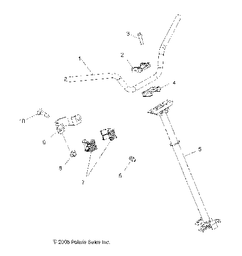 STEERING, POST and HANDLEBAR - A09GJ45AA (49ATVHANDLEBAR09OUT450)