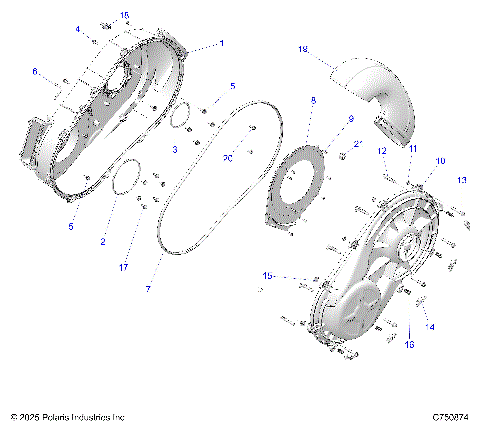 DRIVE TRAIN, CLUTCH COVER, INNER/OUTER - Z25RRL2KAL (C750874)