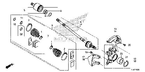 FRONT KNUCKLE@DRIVESHAFT