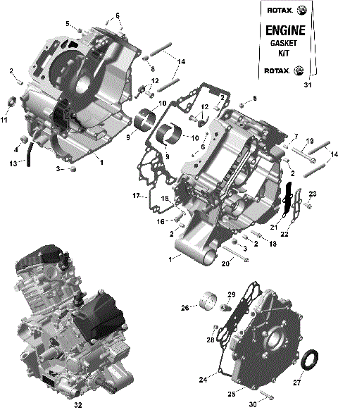 01- ROTAX - Crankcase
