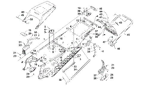 TUNNEL, REAR BUMPER, AND SNOWFLAP ASSEMBLY [101237]