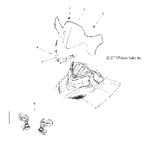 BODY, WINDSHIELD and MIRRORS - S12PT6HSL/HEL (49SNOWWINDSHLD11FSTSBLX)