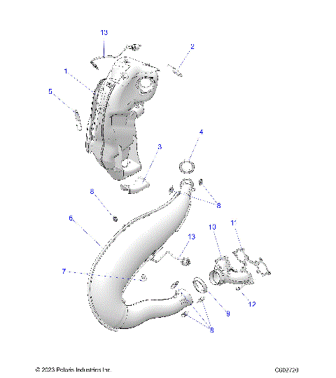 ENGINE, EXHAUST - S25AJT6REL (C602720)