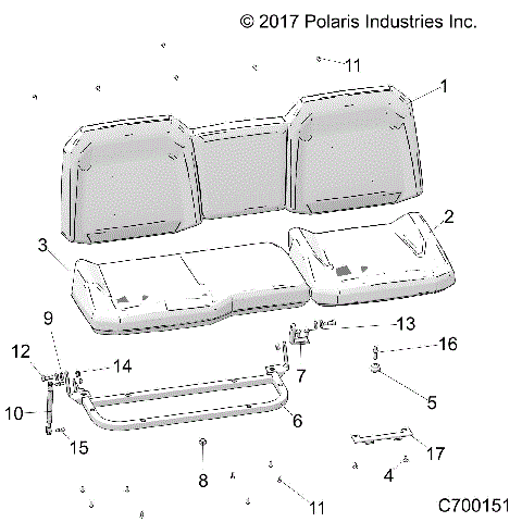 BODY, SEAT ASM. REAR - R21RSB99AZ/BZ (C700151)