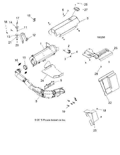 ENGINE, EXHAUST SYSTEM - A16DAE87AL (100208)