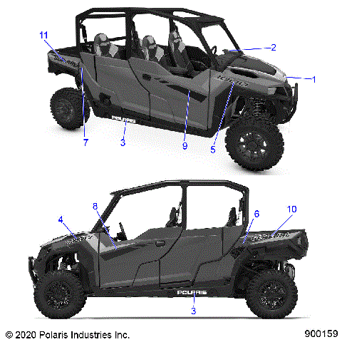BODY, DECALS - G21G4P99AM/BM (900159)
