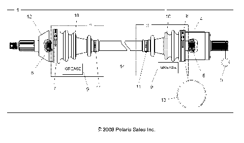 DRIVE TRAIN, FRONT DRIVE SHAFT - R10RC08GA/GH/FA/FH (49LEVSHAFTDRV10SDW)