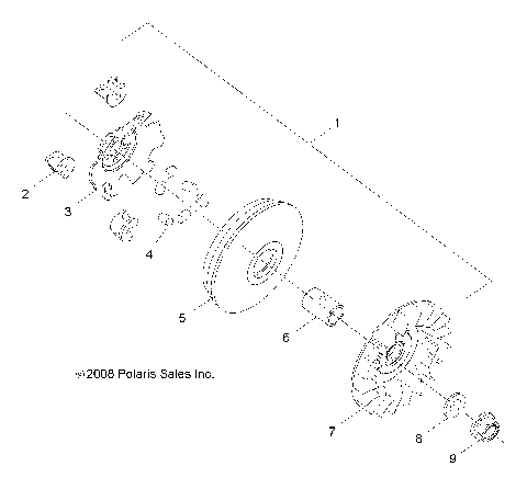 DRIVE TRAIN, CLUTCH, PRIMARY - A09VA17AA/AD (49RGRCLUTCHDRV09RZR170)