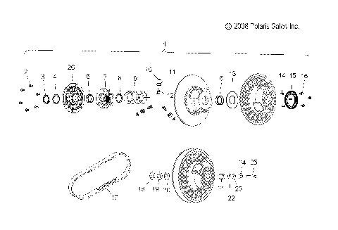 DRIVE TRAIN, SECONDARY CLUTCH - S09NJ5BS/BSF/BSL/BE (49SNOWDRIVENCLUTCH09TRAIL)