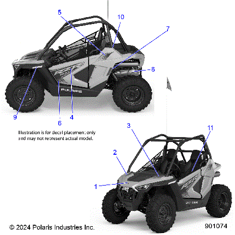 BODY, DECALS - Z25HCA18A4/A7/B4/B7 (901074)