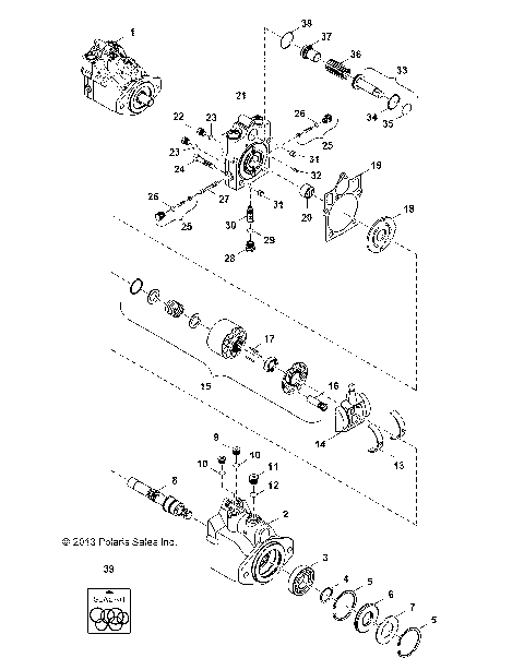HYDRAULICS, MOTOR - R16B1PD1AA/2P (49BRUTUSMOTORHYD13)