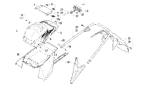 REAR BUMPER, STORAGE BOX, AND TAILLIGHT ASSEMBLY [88066]