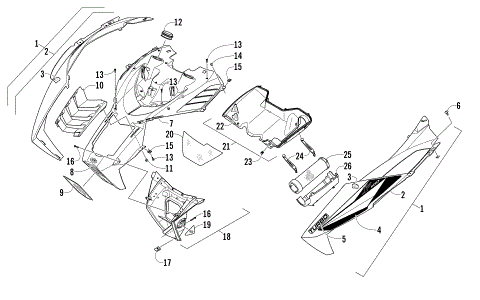 HOOD AND AIR INTAKE ASSEMBLY
