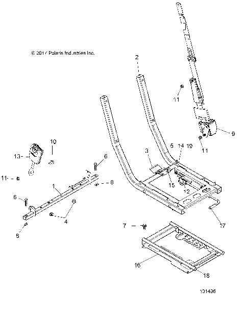 BODY, SEAT MOUNTING AND BELT - A18DCE87BB (101496)