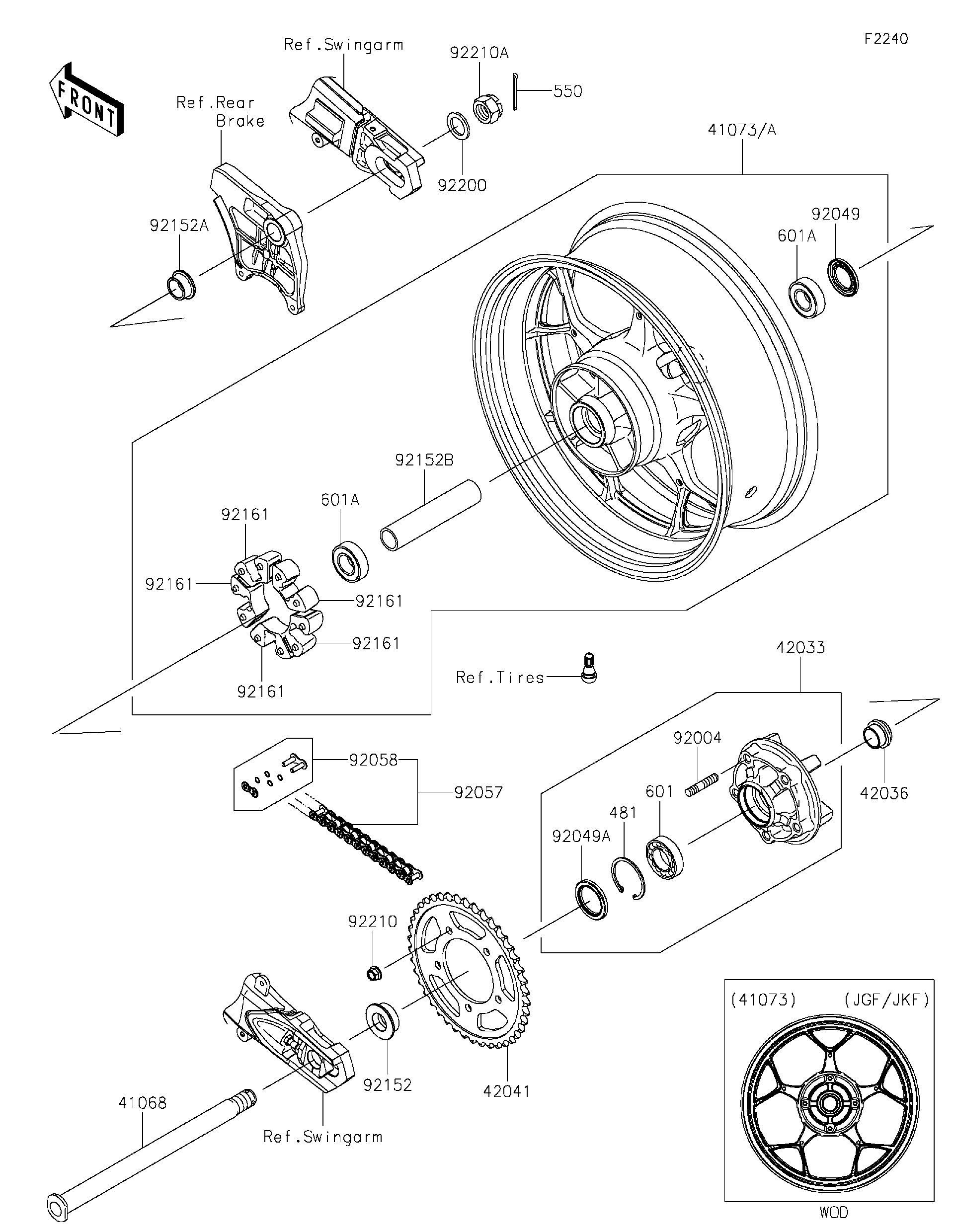 2020 Kawasaki NINJA ZX-14R ABS Rear Wheel/Chain Motorcycles