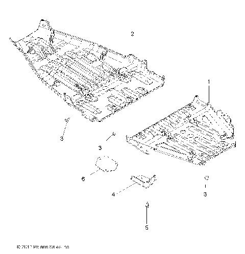BODY, SKID PLATES - A13GH8EFK (49ATVSKIDPLATE13850SCRAM)