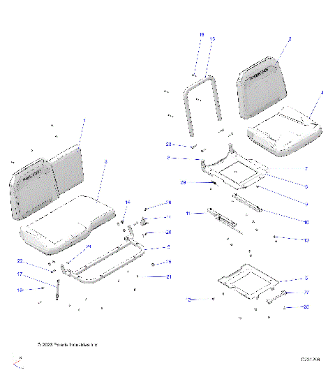 BODY, SEAT ASM. AND SLIDER - R24E3CC2FD/TC2CD/ED/FD (C731206)