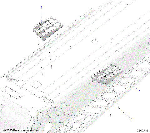 CHASSIS, REAR PASSENGER FOOTRESTS - S26AJE9FSL/AJN9FSL/FSM (C603216)
