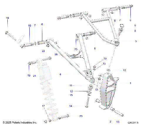 SUSPENSION, CONTROL ARMS and SPINDLE - S16EN8/EY8 ALL OPTIONS (c603115)