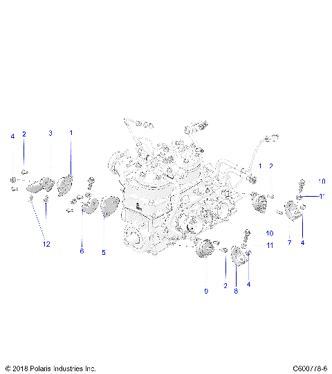 ENGINE, MOUNTING & LONG BLOCK - S20DDH8RS ALL OPTIONS (C600778-6)