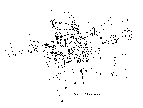 ENGINE, MOUNTING - A07MH76FA (49ATVENGINE800EFI)