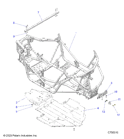 CHASSIS, MAIN FRAME AND SKID PLATE - Z25ASE99P5 (C750310)