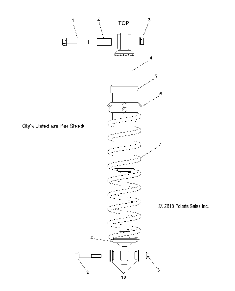 SUSPENSION, SHOCK, IFS (7043904) - S15CS5BSL/BEL (49SNOWSHOCKIFS7043904)