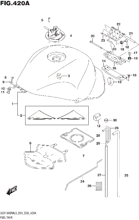 FUEL TANK (GSX1300RAL5 E03)