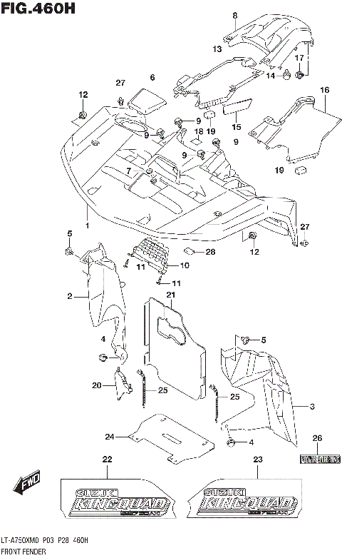 FRONT FENDER (LT-A750XPZM0 P28)