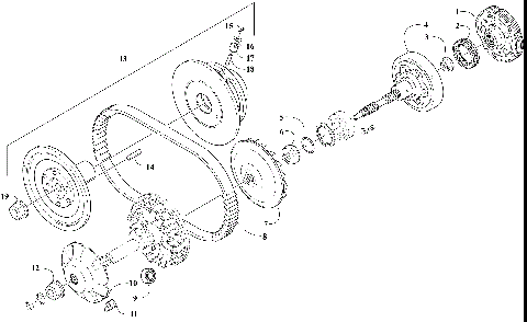 CLUTCH AND DRIVE BELT ASSEMBLY [100382]