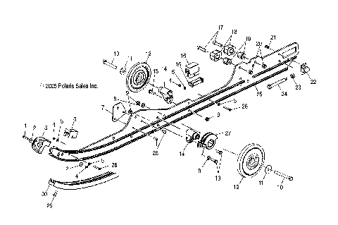 SUSPENSION, RAIL MOUNTING - S07NT5BS/BSA/BE/BEA (49SNOWSUSPRAIL07340TRG)