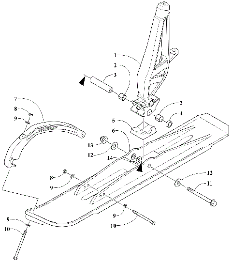 SKI AND SPINDLE ASSEMBLY [106226]